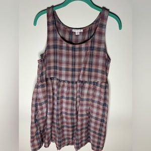 American Eagle plaid dress, size M, color red